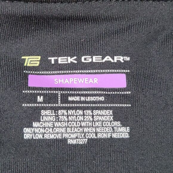 ☔️🔺️Tek Gear Black Shapewear Shirred Capri Athletic Pants Medium - Picture 9 of 10